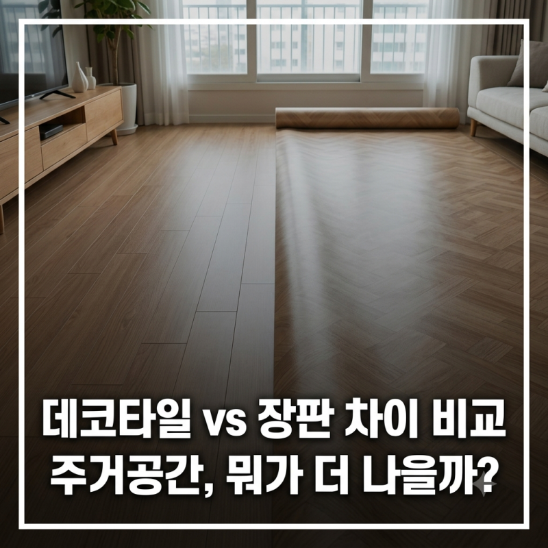 데코타일 vs 장판 차이 비교, 뭐가 더 나을지 정리해봤어요