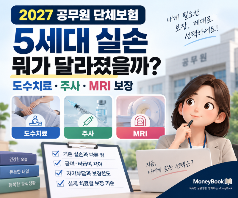2027 공무원 단체보험 5세대 실손 뭐가 달라졌을까?｜도수치료·주사·MRI 보장