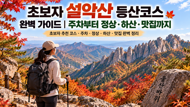 초보자 설악산 등산코스 완벽 가이드｜주차부터 정상·하산·맛집까지