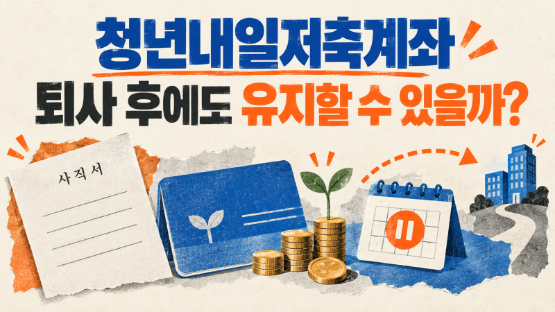 청년내일저축계좌 가입 후 퇴사했다면 해지 전에 확인할 유지 조건