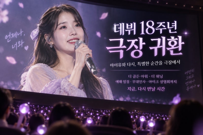 아이유 데뷔 18주년 CGV 특별 상영회 총정리, 더 골든 아워·더 위닝 예매 일정과 관람 포인트