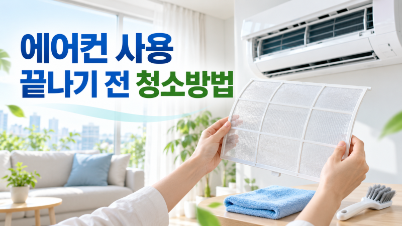 에어컨 사용 끝나기 전 청소방법 (+필터·송풍건조·곰팡이 냄새 관리)