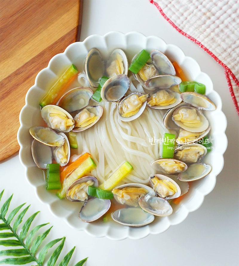 바지락 칼국수 레시피 끓이는법 바지락 요리