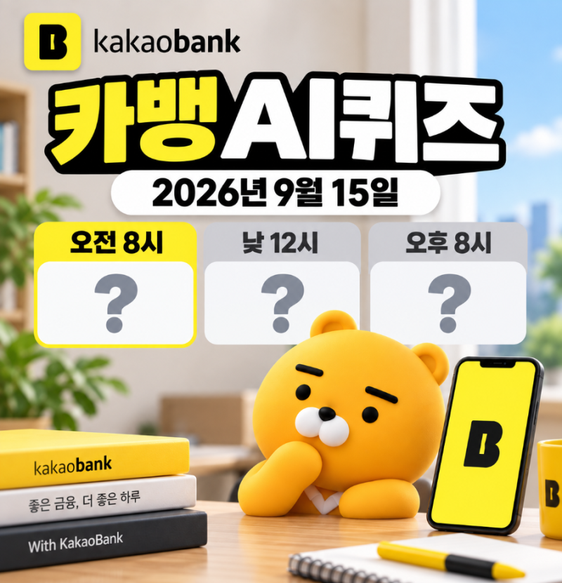9월 15일 카카오뱅크 AI 이모지 퀴즈 정답