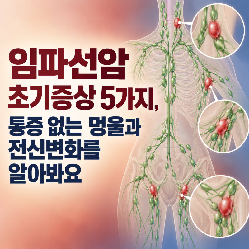 임파선암 초기증상 5가지, 통증 없는 멍울과 전신 변화를 알아봐요