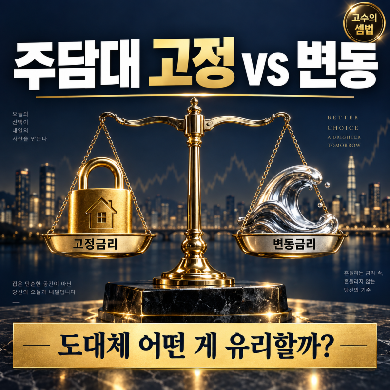 "도대체 어떤 게 유리할까?" 주담대 고정금리 vs 변동금리 고민하는 분들을 위한 셈법