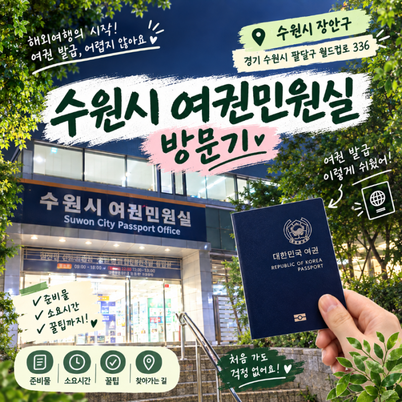 수원시 여권민원실 | 신혼여행가려는데... 여권이 만료되었다! 수원에서 여권수령은 수원시....
