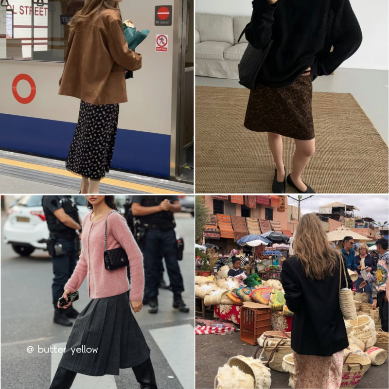 요맘때 멋부리기엔 스커트가 최고지! 핀터레스트 감성 가을 스커트 코디