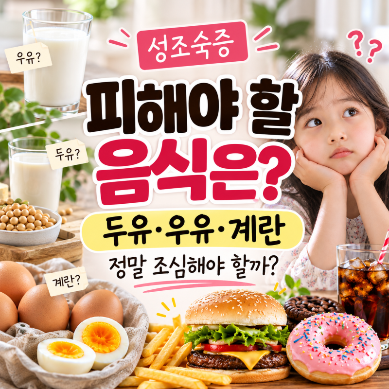 성조숙증 피해야 할 음식은?｜두유·우유·계란 정말 조심해야 할까