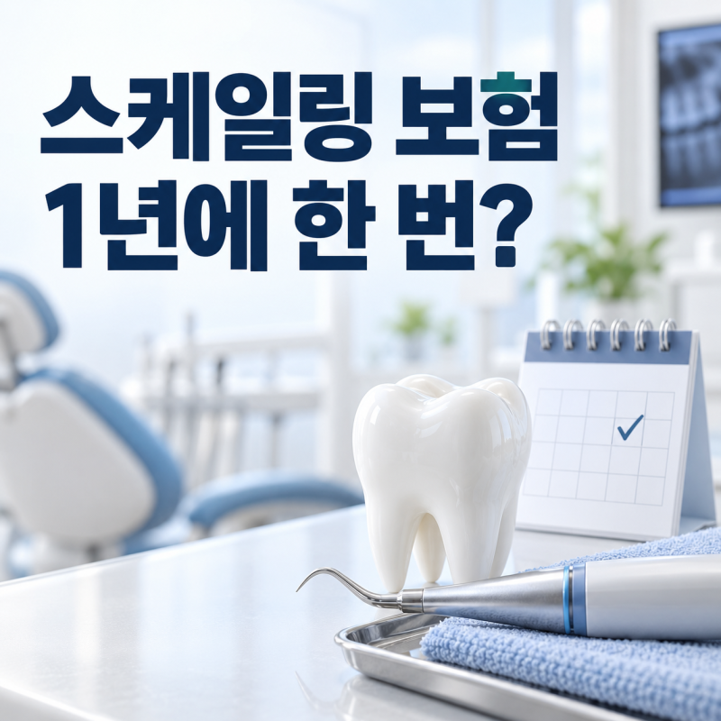 스케일링 보험, 1년에 한 번이라는 말의 정확한 의미 작전동 스케일링 치과