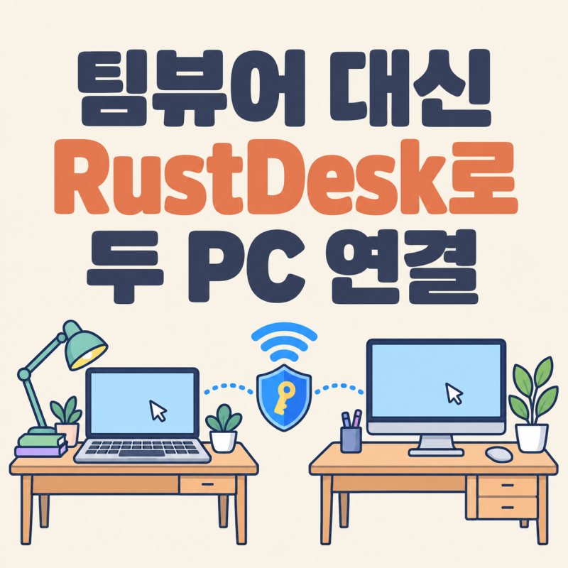 팀뷰어 대신 RustDesk, 윈도우 PC 원격 연결하는 법