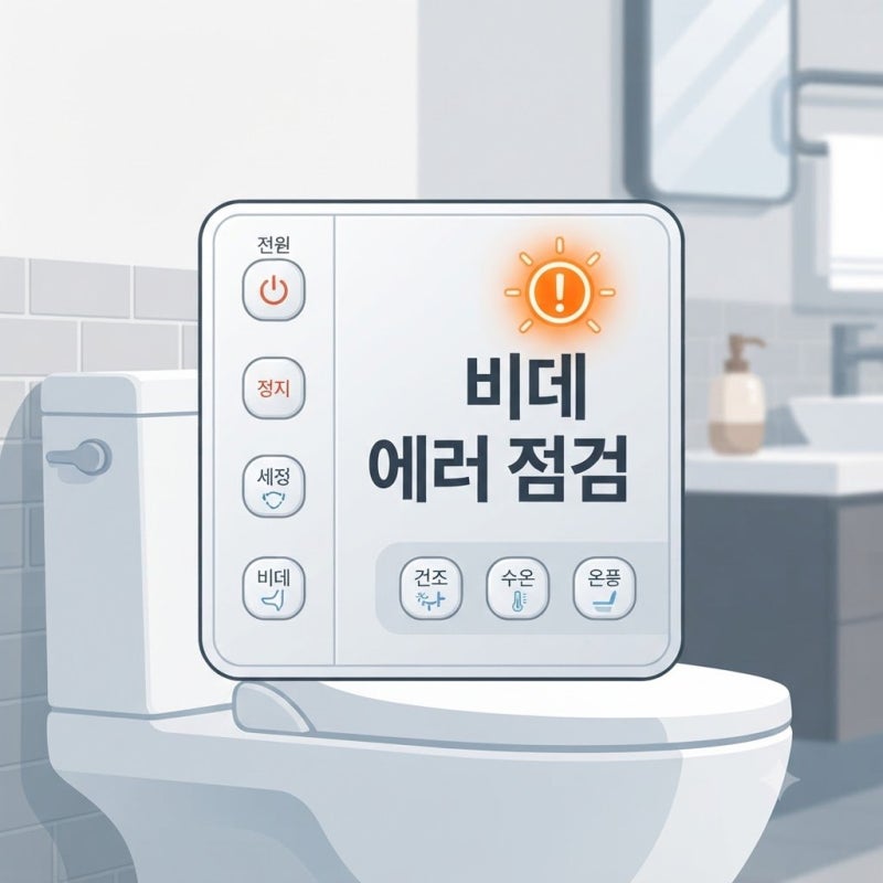 비데 에러 표시 깜빡일 때 확인할 것, 필터부터 센서 오류 해결법