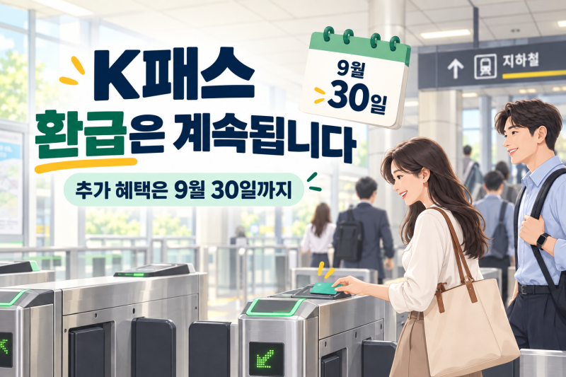 K패스 환급금 9월 30일 이후에도 받을까? 2자녀 조건·환급률 정리