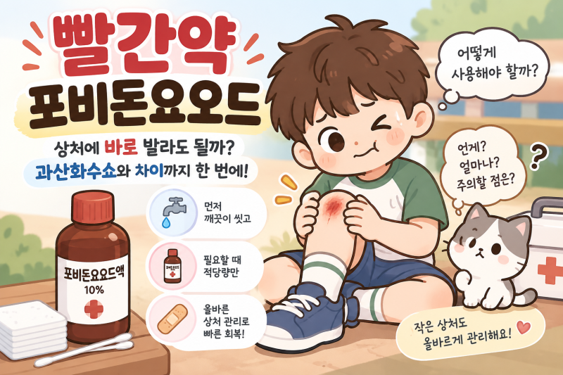빨간약 포비돈요오드 사용법, 상처에 바로 발라도 될까? 과산화수소와 차이까지
