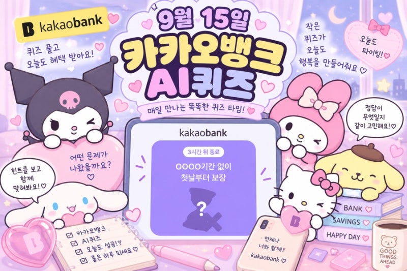 9월 15일 카카오뱅크 AI이모지퀴즈20시 정답