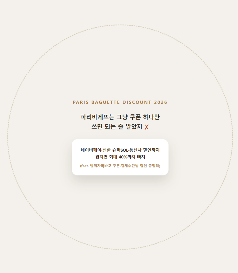 파리바게뜨 할인 정리해봤어, 네이버페이 신한 슈퍼SOL 통신사 할인에 밥먹자파바고 쿠폰까....