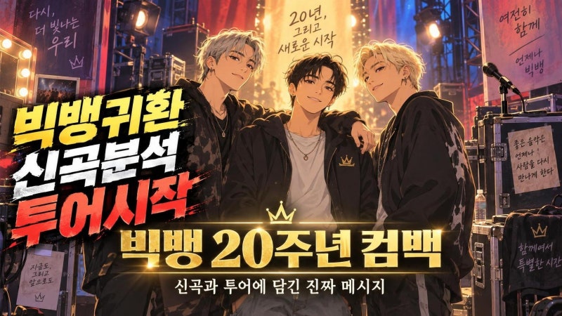 빅뱅 BiiiG 컴백 분석: 지드래곤·태양·대성이 20주년에 꺼낸 자신감