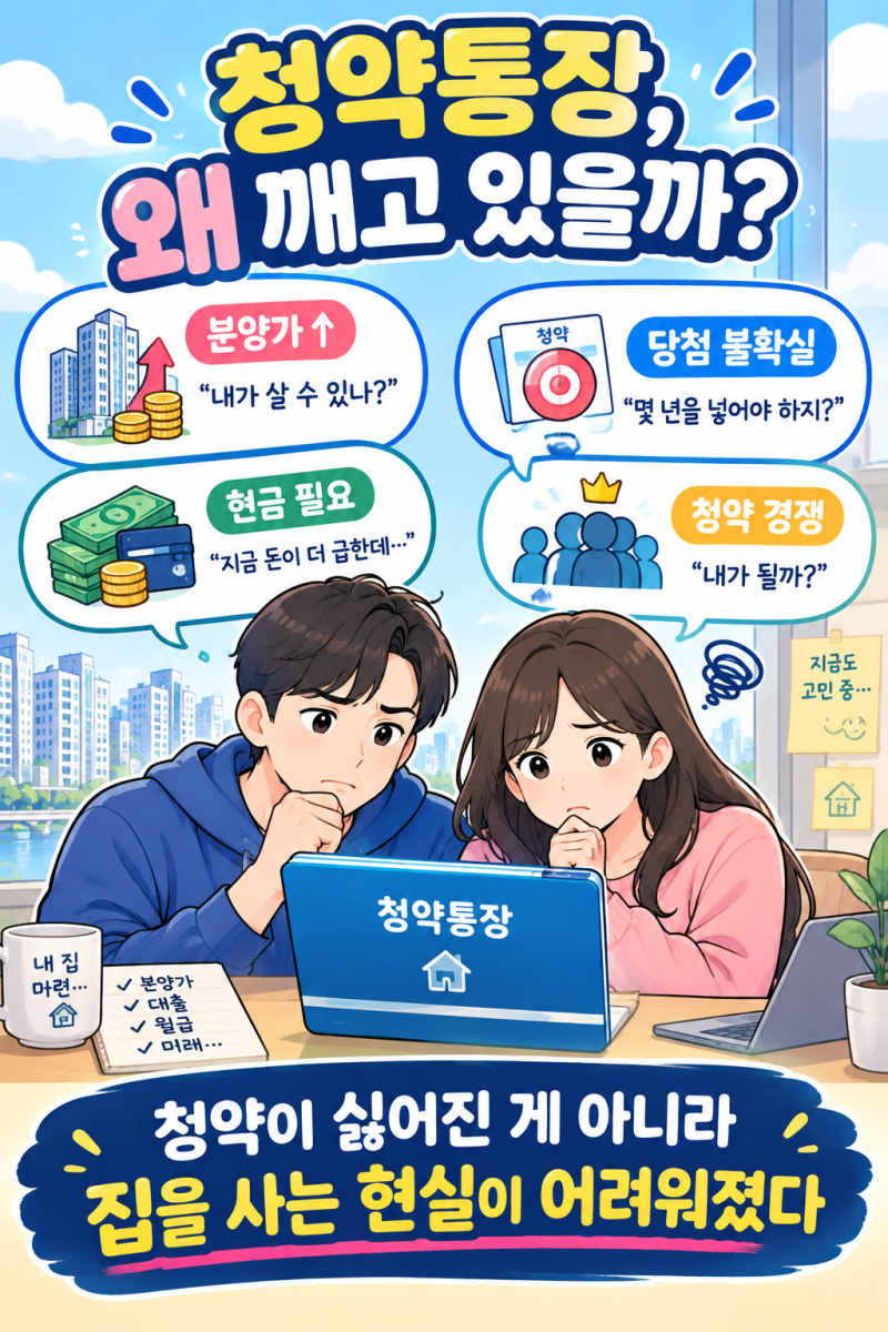 “청약통장, 이제 필요 없나요?” 청년들이 하나둘 해지하는 이유