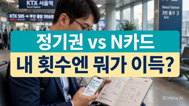 KTX 정기권·N카드 뭐가 더 이득일까?｜할인율·가격·이용횟수별 선택법
