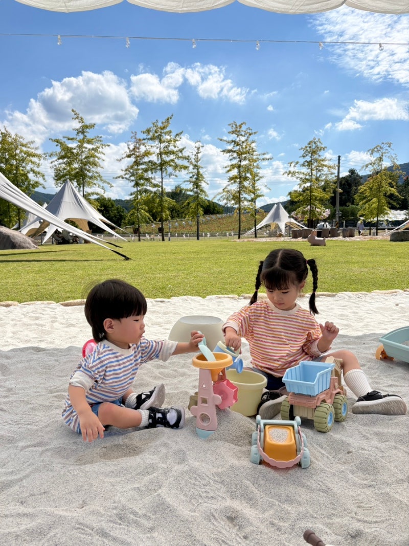 [ 경주 산내면 카페 ] “감산 카페” 모래놀이 카페, 아이랑 놀거리 가득한 예쁜 카페 추천