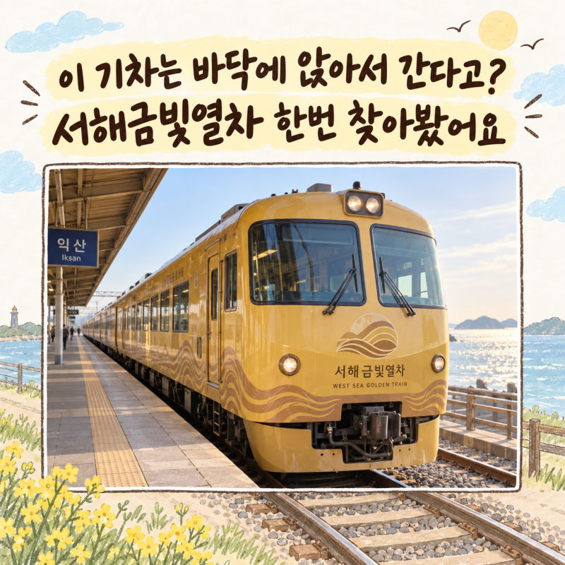 이 기차는 바닥에 앉아서 간다고? 서해금빛열차 한번 찾아봤어요