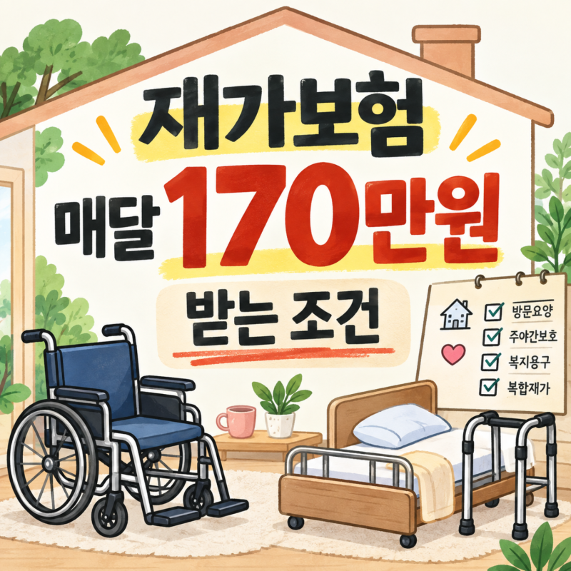 50대 재가보험, 복지용구 주야간보호 매달 170만원 받는 조건