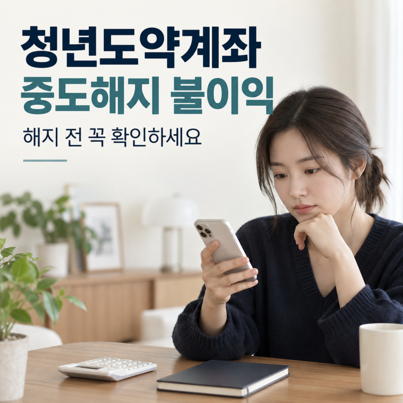 청년도약계좌 중도해지 불이익, 3년 전후로 얼마나 달라질까?