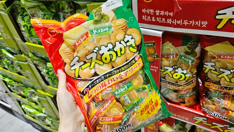 아니~ 이 조합 맞아요?코스트코 일본과자 신상,BOURBON 치즈&와사비 오카키 380g