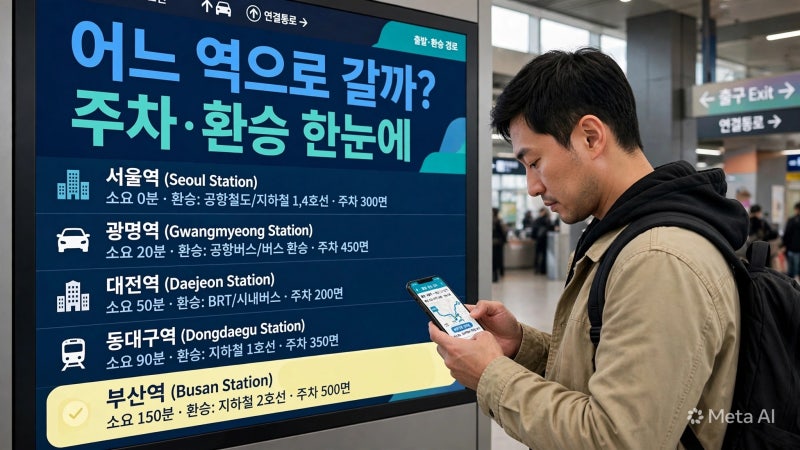 KTX 주요역 이용 가이드｜서울역·광명역·대전역·동대구역·부산역 한눈에