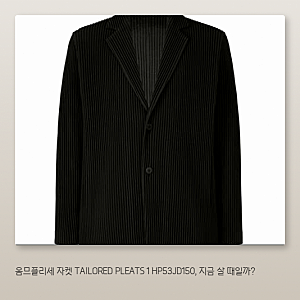 옴므플리세 자켓 TAILORED PLEATS, 지금 구매해도 괜찮을까