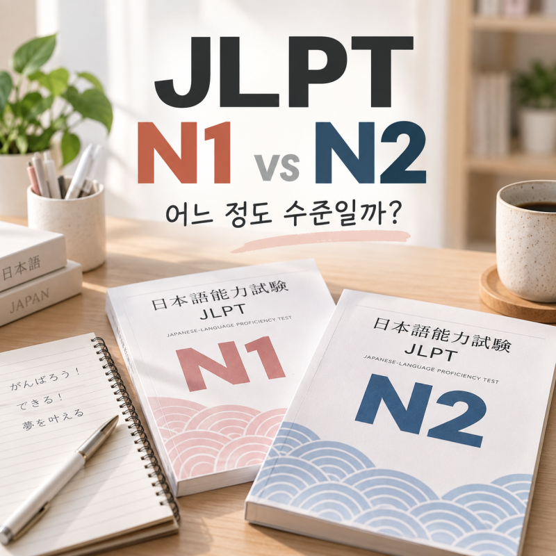 JLPT N1 N2 차이, 자격증 수준과 합격점은 얼마나 다를까?