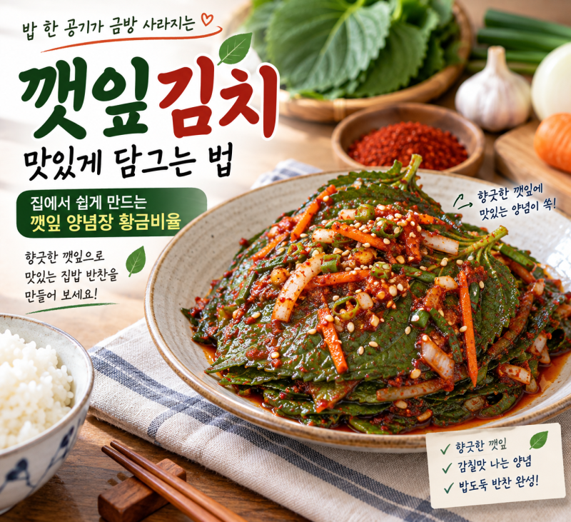 깻잎김치 맛있게 담그는 법｜집에서 쉽게 만드는 깻잎 양념장 황금비율