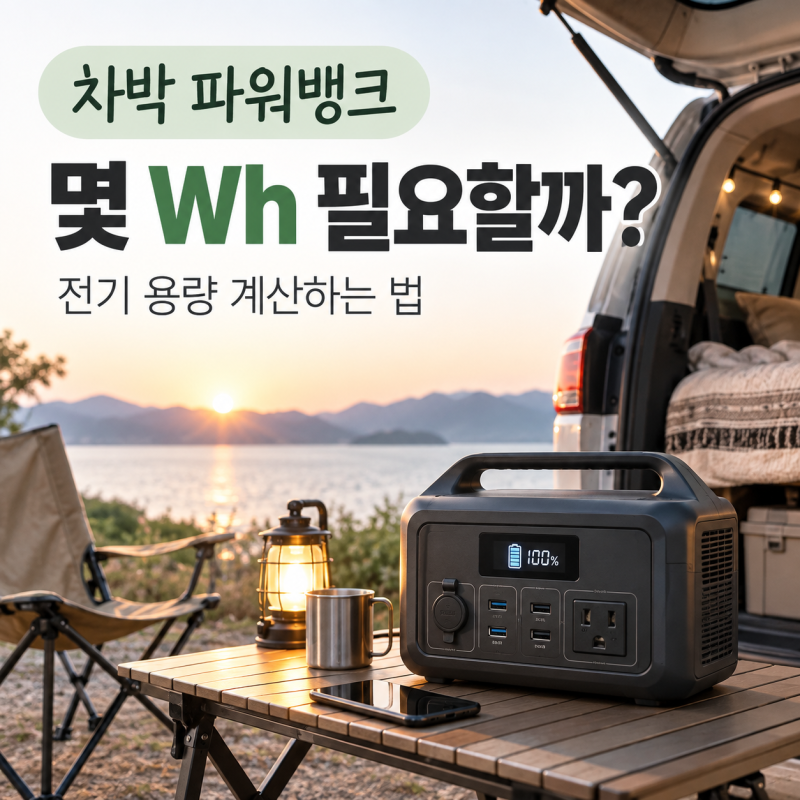 차박 파워뱅크 몇 Wh 필요할까? 전기 용량 계산하는 법