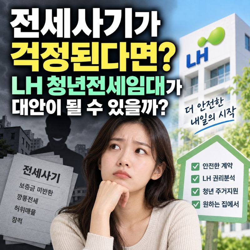 LH 청년전세임대, 전세사기가 걱정될 때 대안이 될까? 일반 전세와 다른 안전장치