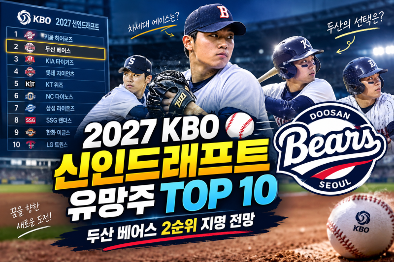 2027 KBO 신인드래프트 유망주 TOP 10｜두산 베어스 2순위 지명 전망