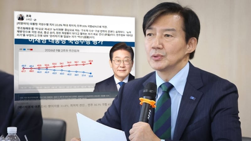 조국이 언급한 ‘문조털래유’ 뜻은? 이재명 지지율 하락 두고 민주당 비판