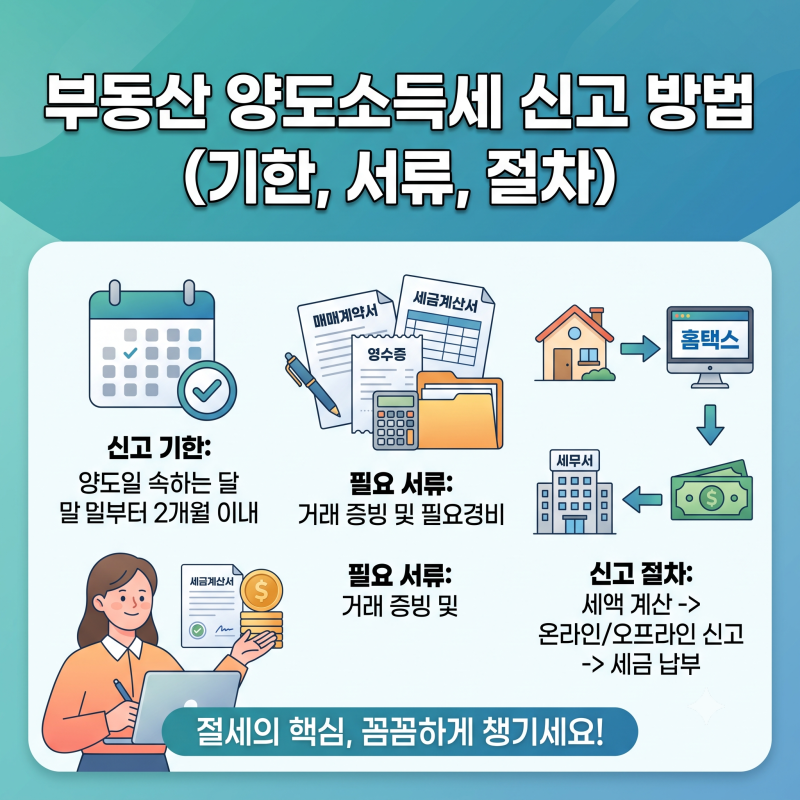 [2026년 최신] 부동산 양도소득세 신고 기한 및 필요 서류