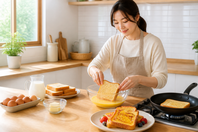 겉은 바삭하고 속은 촉촉해지는 프렌치토스트 만드는 법