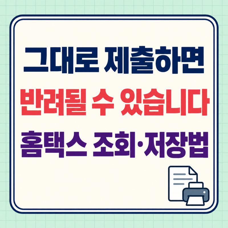홈택스 원천징수영수증, 그대로 냈다가 반려될 수 있습니다｜조회·PDF 저장·직인 구분법
