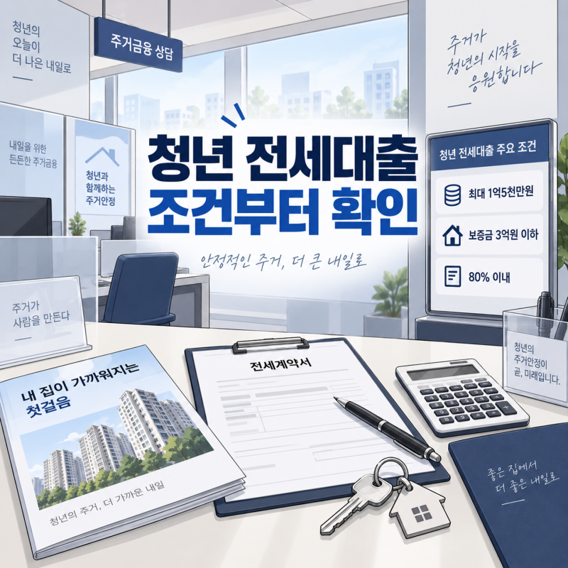 “월세 탈출하려다 여기서 막혔다” 청년 전세자금 대출의 예상 밖 조건