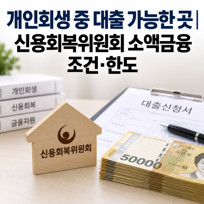 개인회생 중 대출 가능한 곳｜신용회복위원회 소액금융 조건·한도, 정책대출