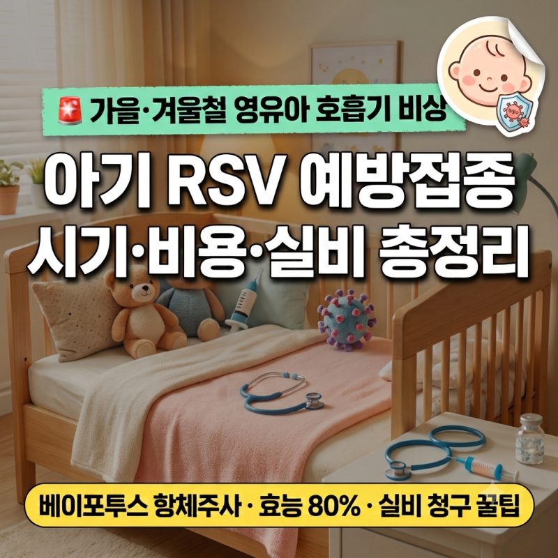 아기 RSV 예방접종 시기·비용·효능 총정리 (+베이포투스 vs 시나지스 실비 지원 팩트체크)