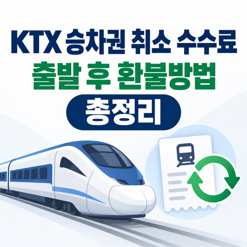 KTX 승차권 취소 수수료와 출발 후 환불방법｜열차를 놓쳤다면 이렇게 하세요