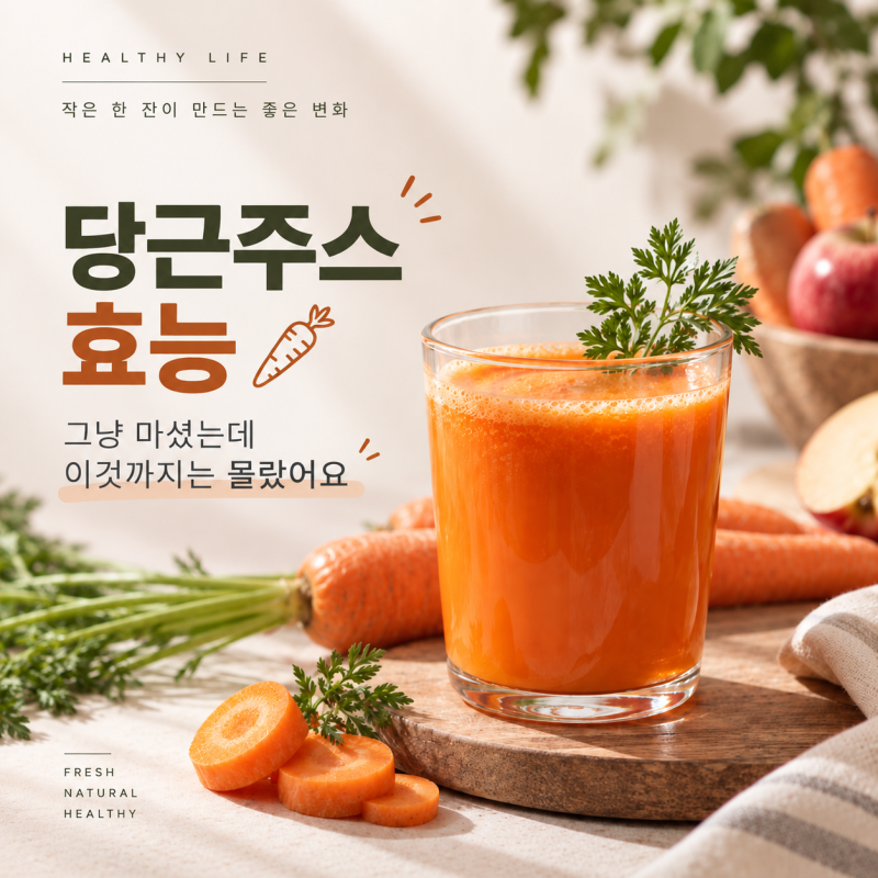 당근주스 효능 그냥 마셨는데 이것까지는 몰랐어요