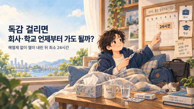 독감 걸리면 회사·학교 언제부터 가도 될까? 5일 격리보다 중요한 기준