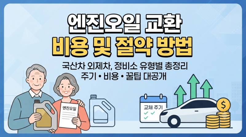 엔진오일 교환 비용 및 절약 방법 총정리(+국산차, 외제차, 정비소 유형, 교체 주기)