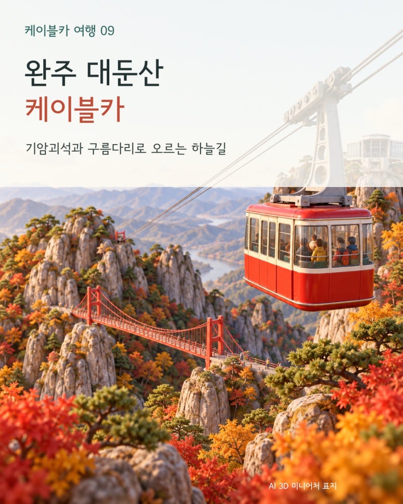 완주 대둔산 케이블카 총정리｜요금·운행시간·구름다리·가는 길