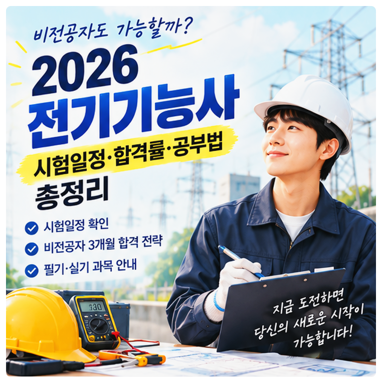 전기기능사 2026 시험일정과 필기·실기 준비방법, 비전공자도 가능할까?