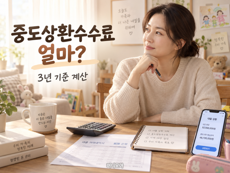 중도상환수수료 지금 갚으면 얼마일까?｜3년 기준과 실제 계산법