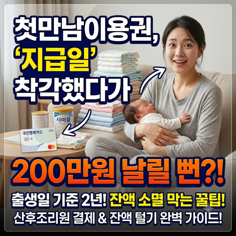 첫만남이용권 지급일과 사용기간 총정리